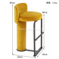 Nieuwe stijl Geavanceerd gevoel Backless Yellow Bar Stool